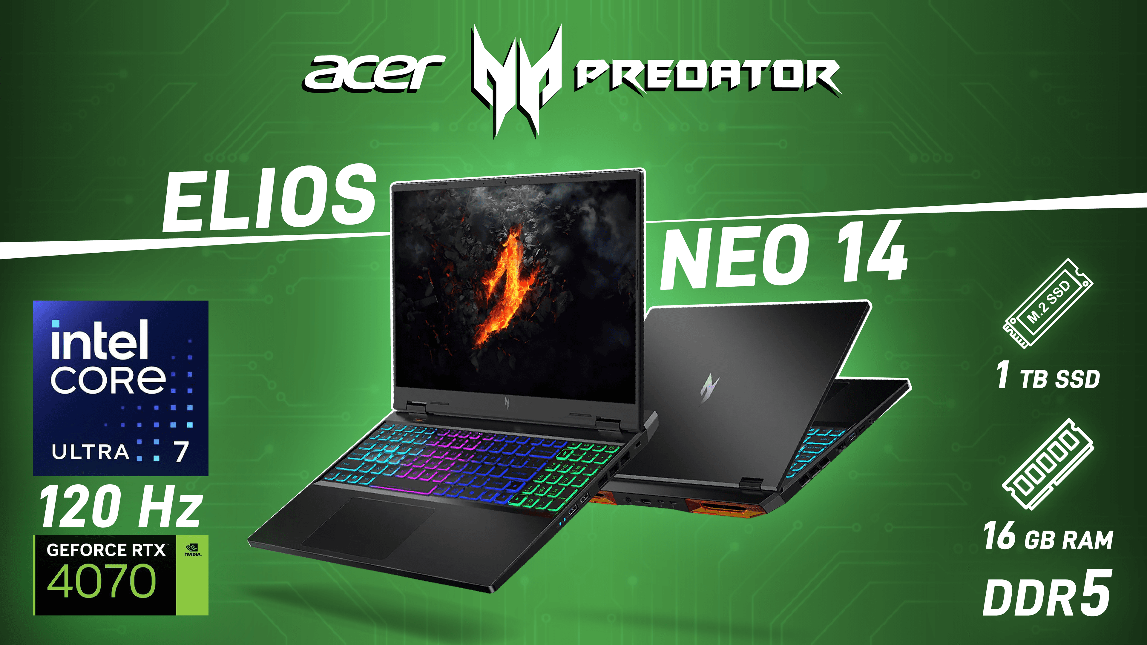 🔥 Predator Helios Neo 14 RTX 4070 en Quito: $1.450