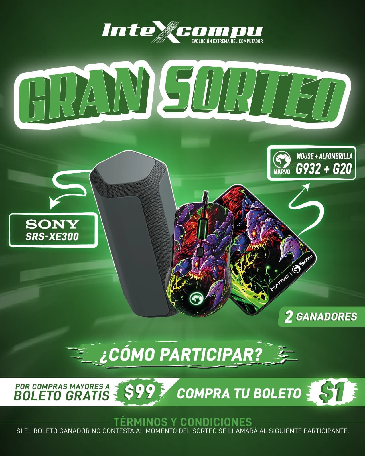 🏆 ¡Gran Sorteo INTEXCOMPU 2026 en el Valle de los Chillos y Tumbaco! 🎁 Gana Premios Tecnológicos desde $1